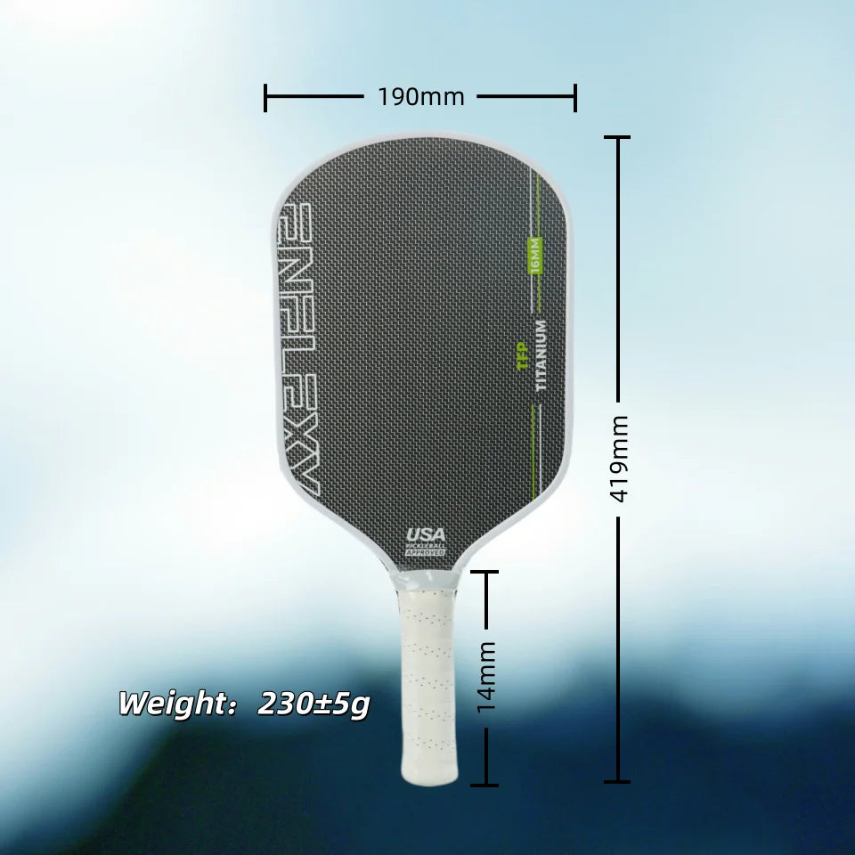 Gray Titanium surface and honeycomb TFP Core Pickleball Paddle