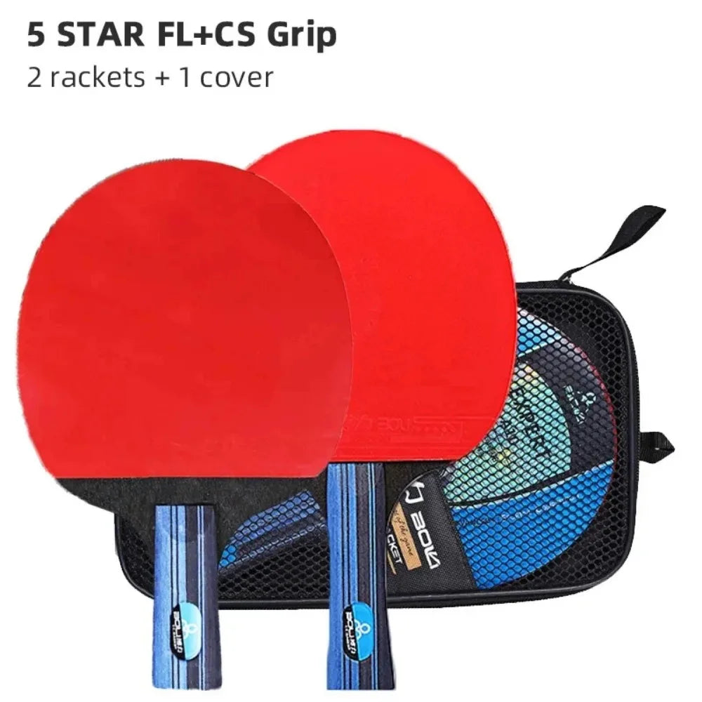 5/6 Star Professional Table Tennis Racket Set – 2PCS