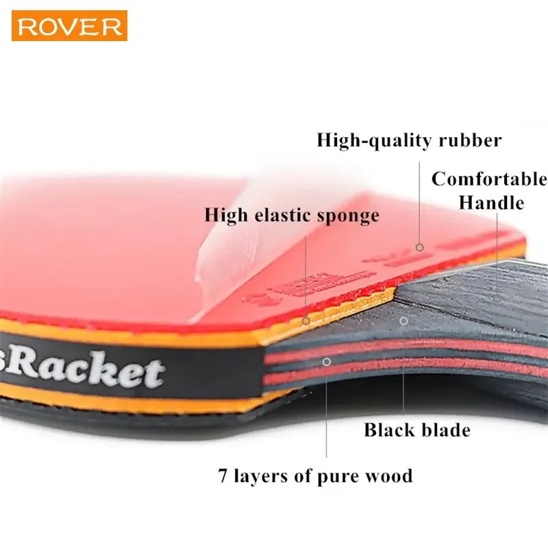 5/6 Star Professional Table Tennis Racket Set – 2PCS