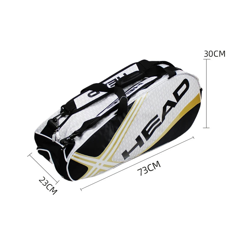 Large Capacity Tennis Racket Bag with Shoe Compartment