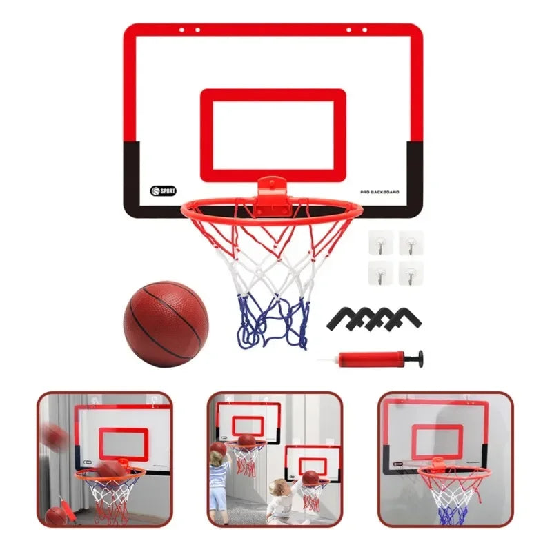 Indoor Kids Basketball Set with Wall Bracket