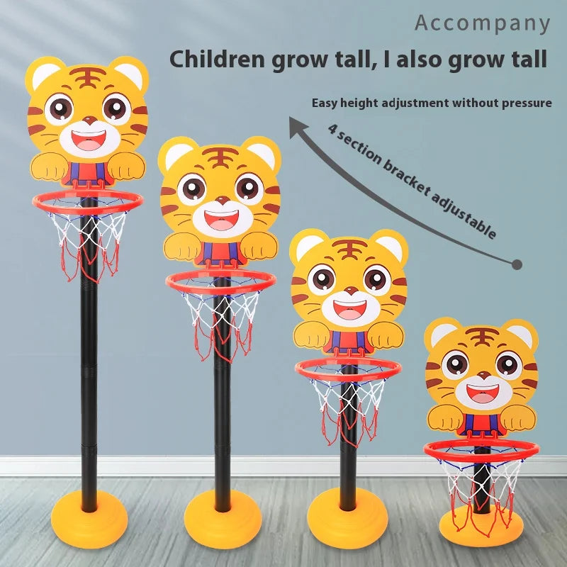 Children’s Adjustable Basketball Hoop with Cartoon Backboard