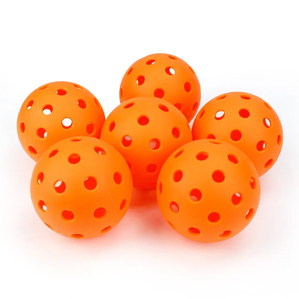 Outdoor Pickleballs – 74mm 40-Hole Durable Balls (6/12/24 Pack)
