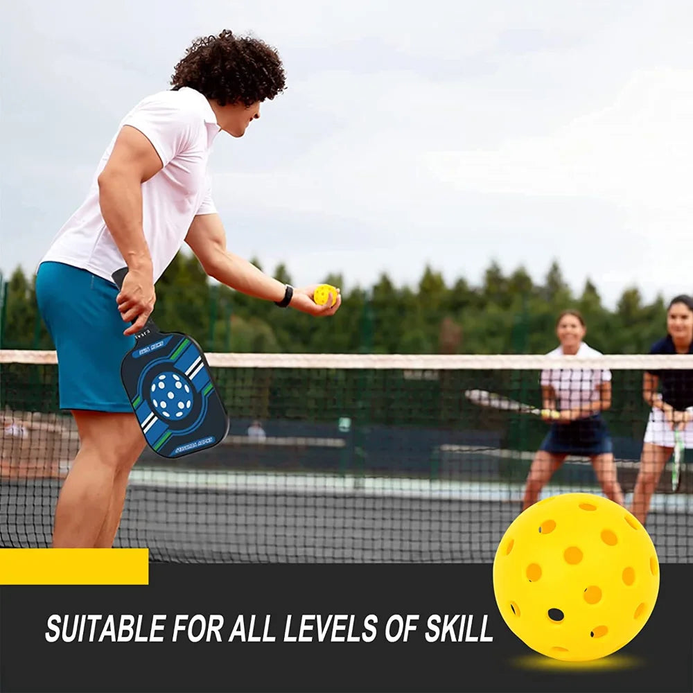 Outdoor Pickleballs – 74mm 40-Hole Durable Balls (6/12/24 Pack)