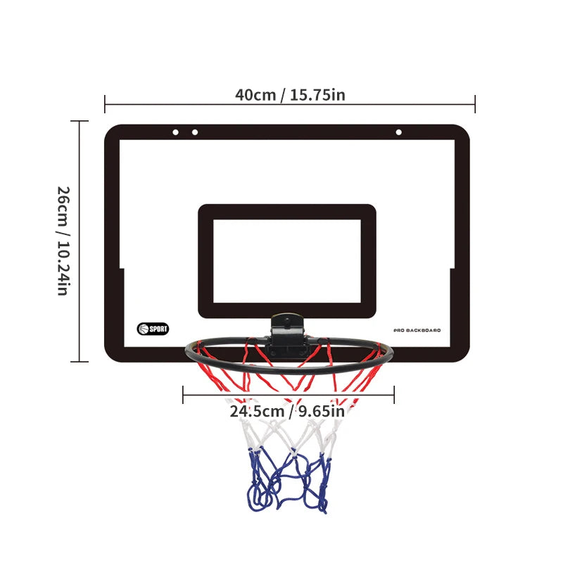 Children’s Foldable Wall-Mounted Basketball Hoop Set