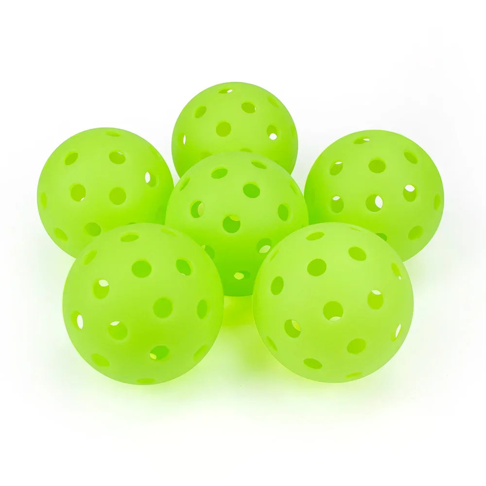 Outdoor Pickleballs – 74mm 40-Hole Durable Balls (6/12/24 Pack)