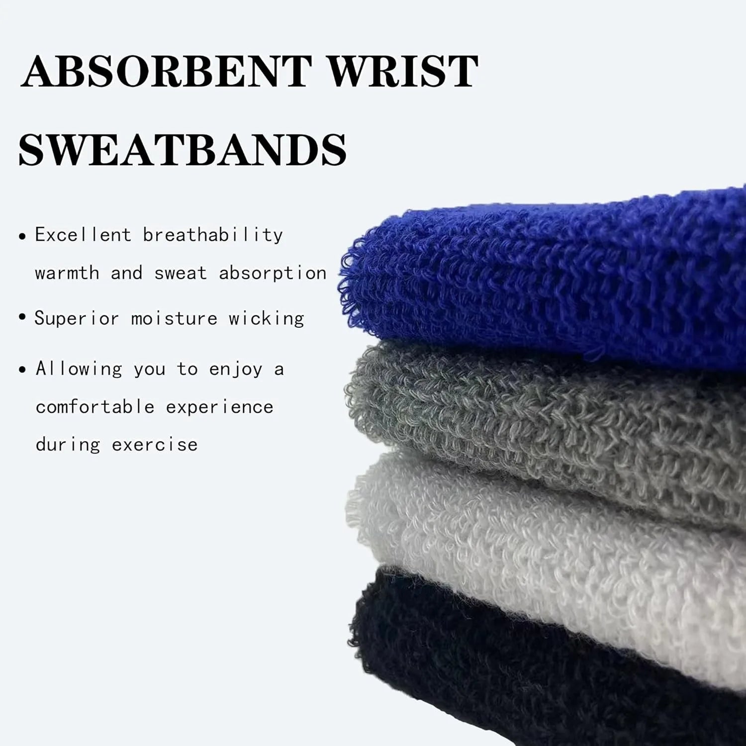 Breathable Cotton Wrist Sweatbands – 2PCS Set