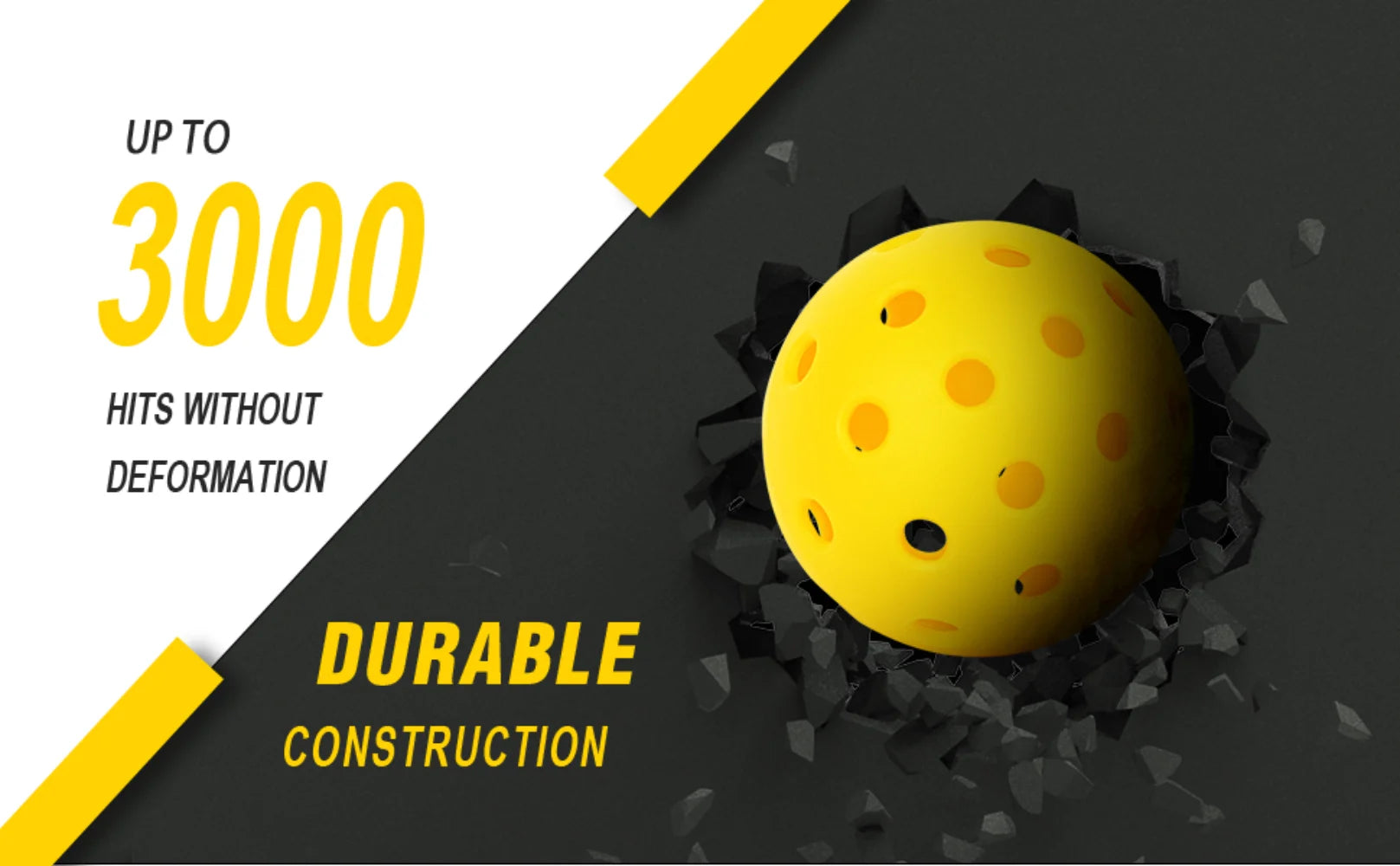 Outdoor Pickleballs – 74mm 40-Hole Durable Balls (6/12/24 Pack)