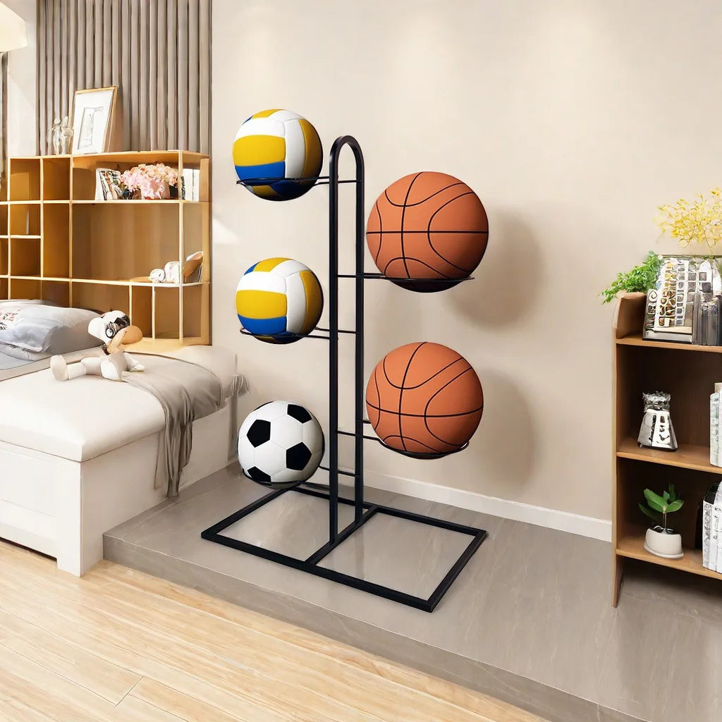 Indoor Kids Sports Ball Storage Rack Organizer