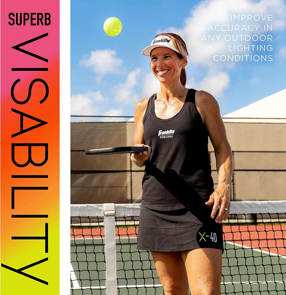 Outdoor Pickleballs – 74mm 40-Hole Durable Balls (6/12/24 Pack)