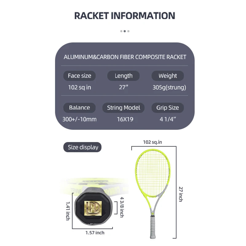 Carbon Composite Tennis Racket – Ultra-Light