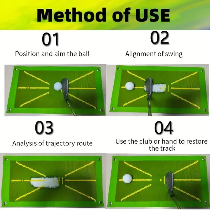 Golf Practice Hitting Mat with Accessories