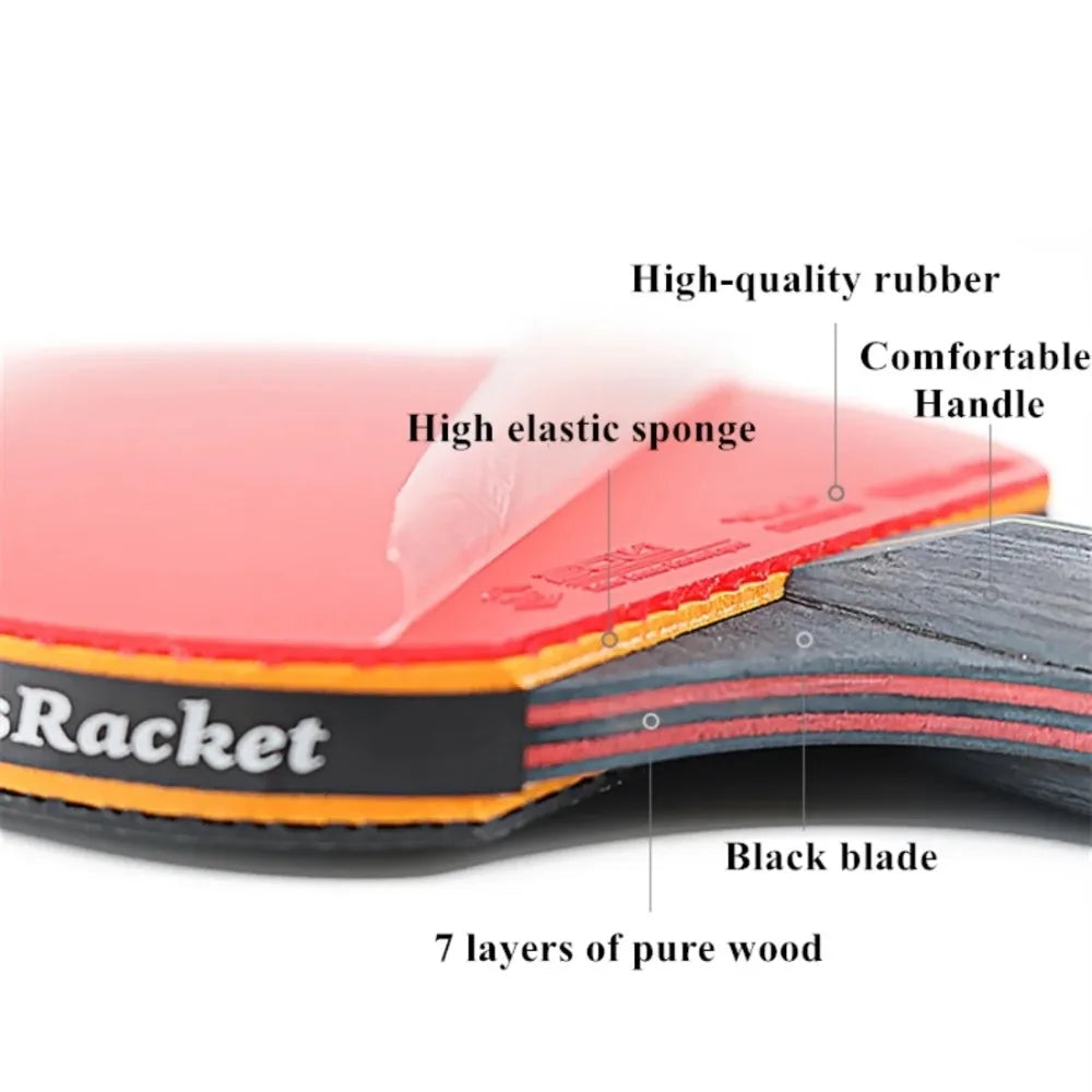 5/6 Star Professional Table Tennis Racket Set – 2PCS