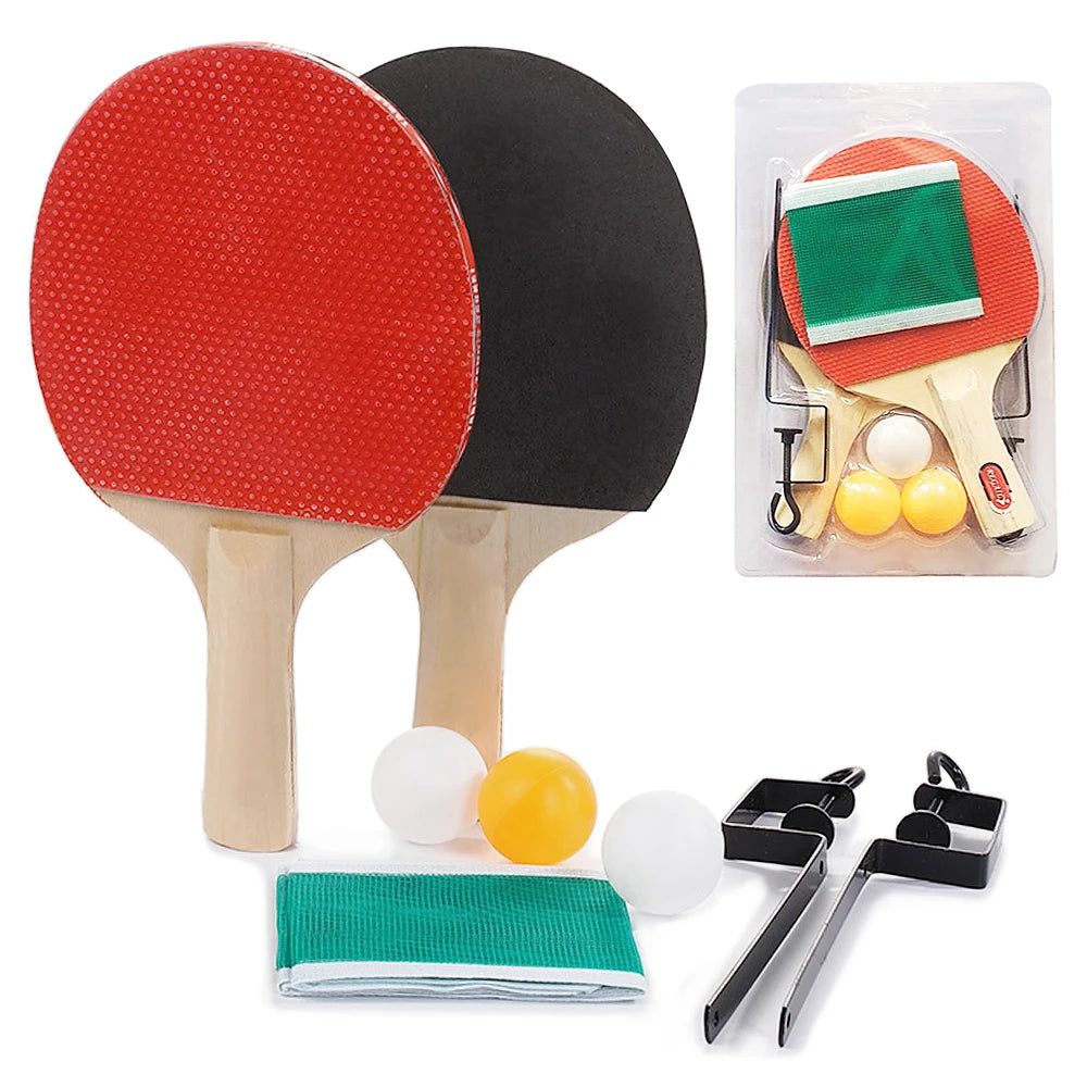 Portable Retractable Ping Pong Net & Paddle Set