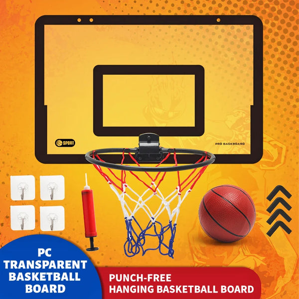 Children’s Foldable Wall-Mounted Basketball Hoop Set