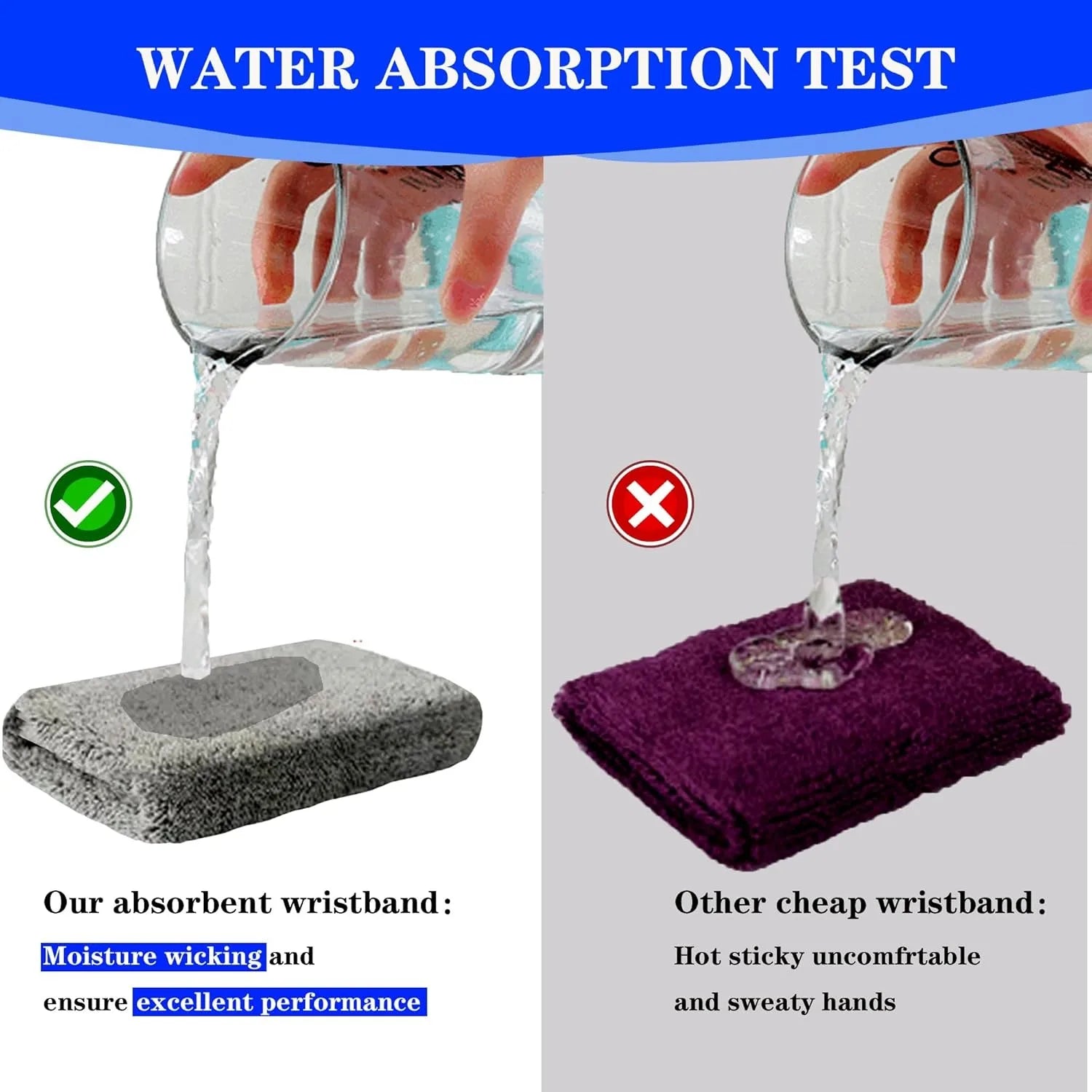 Breathable Cotton Wrist Sweatbands – 2PCS Set