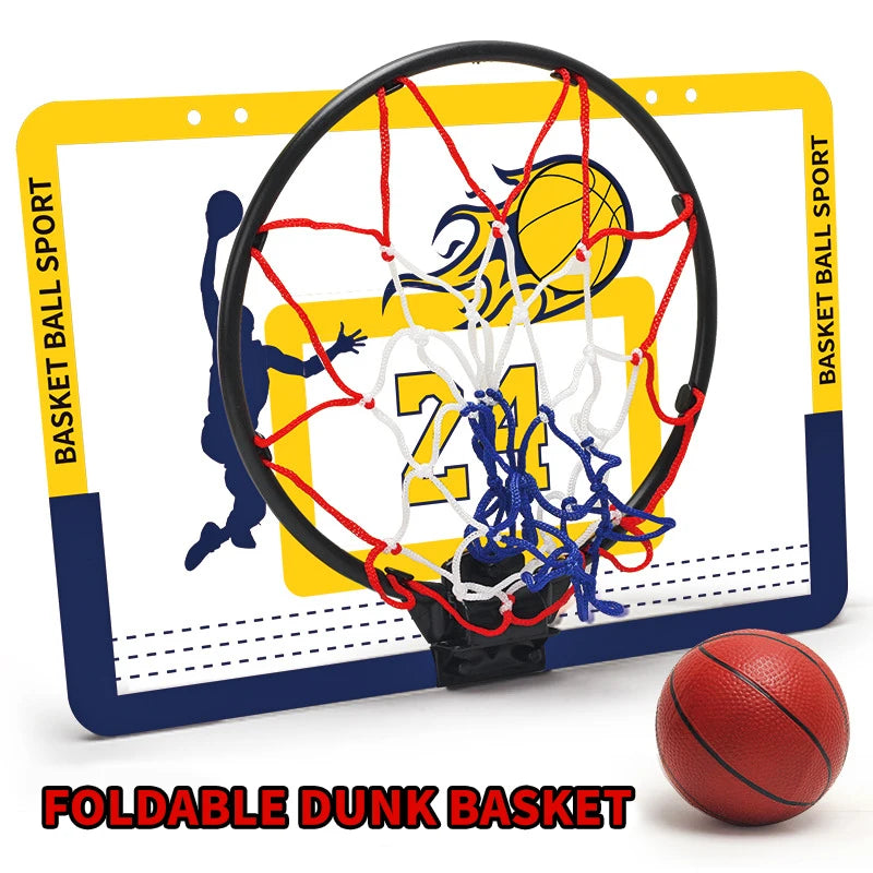 Children’s Foldable Wall-Mounted Basketball Hoop Set