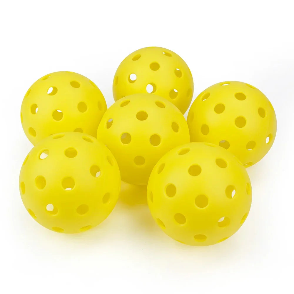 Outdoor Pickleballs – 74mm 40-Hole Durable Balls (6/12/24 Pack)