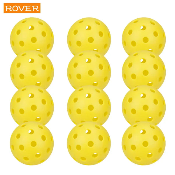 Outdoor Pickleballs – 74mm 40-Hole Durable Balls (6/12/24 Pack)