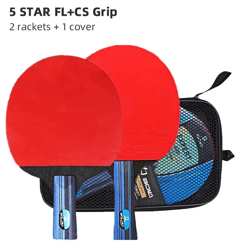 5/6 Star Professional Table Tennis Racket Set – 2PCS
