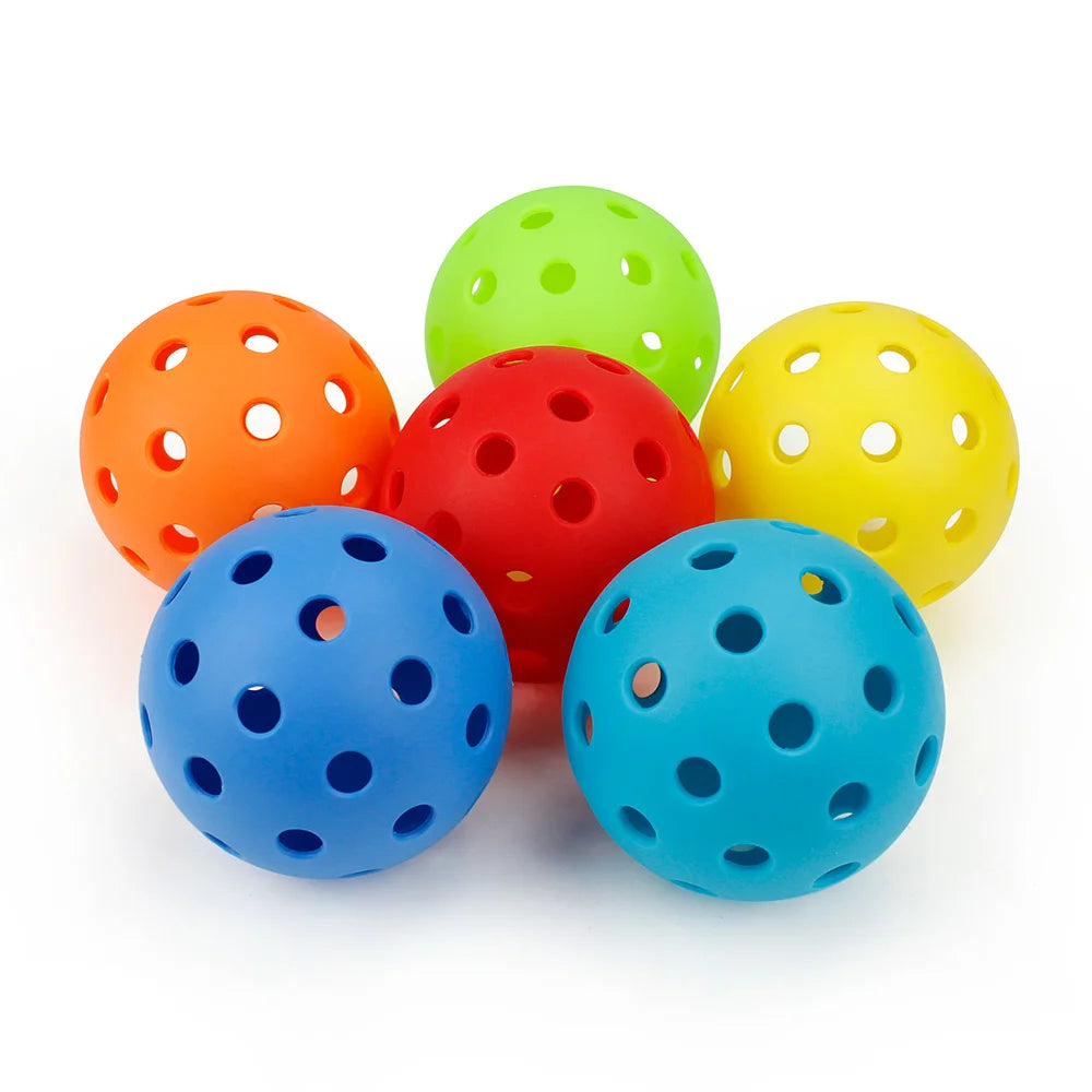 Outdoor Pickleballs – 74mm 40-Hole Durable Balls (6/12/24 Pack)