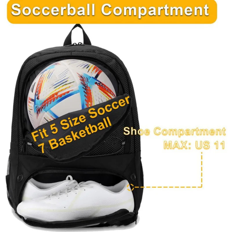 Football Backpack with Shoe Pocket