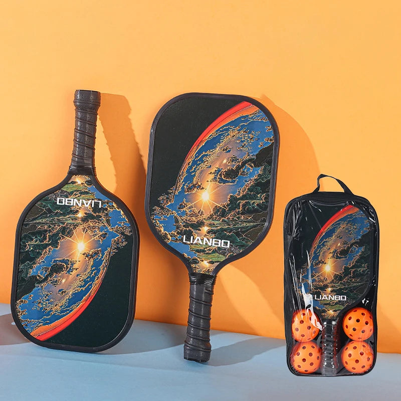 Pickleball Paddle Set – 2 Rackets & 4 Balls Sports Kit