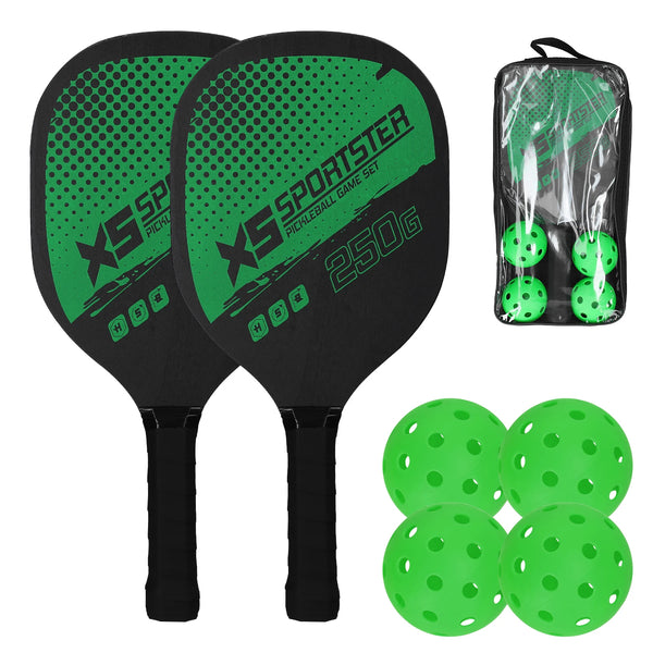 Pickleball Paddle Set – 2 Rackets & 4 Balls