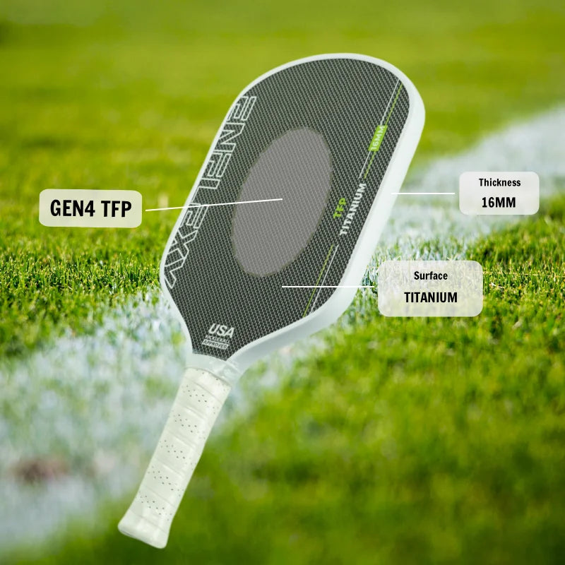 Gray Titanium surface and honeycomb TFP Core Pickleball Paddle