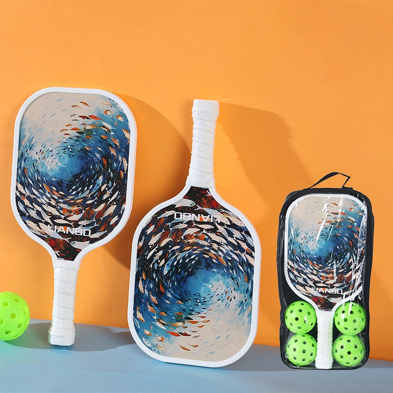 Pickleball Paddle Set – 2 Rackets & 4 Balls Sports Kit