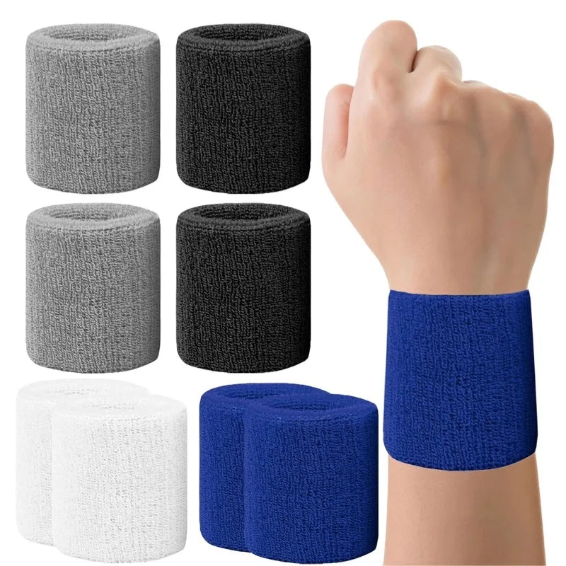 Breathable Cotton Wrist Sweatbands – 2PCS Set